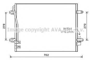 AVA QUALITY COOLING VW5322 Конденсатор, кондиціонер