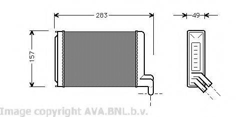 AVA QUALITY COOLING VW6067 Теплообмінник, опалення салону