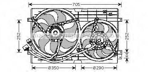 AVA QUALITY COOLING VW7508 Вентилятор, охолодження двигуна