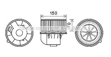 AVA QUALITY COOLING VW8354 Електродвигун, вентиляція салону