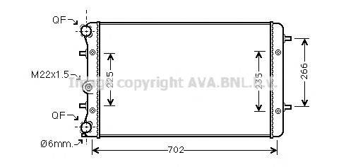 AVA QUALITY COOLING VWA2174 Радіатор, охолодження двигуна