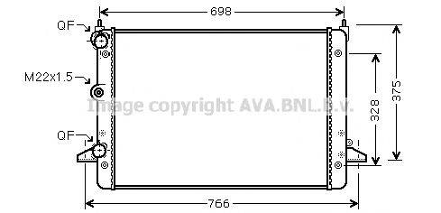 AVA QUALITY COOLING VWA2184 Радіатор, охолодження двигуна