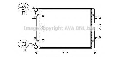 AVA QUALITY COOLING VWA2283 Радіатор, охолодження двигуна