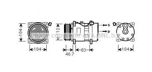 AVA QUALITY COOLING VWAK288 Компресор, кондиціонер