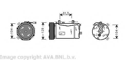 AVA QUALITY COOLING VWK164 Компресор, кондиціонер