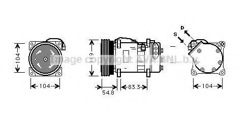 AVA QUALITY COOLING VWK281 Компресор, кондиціонер