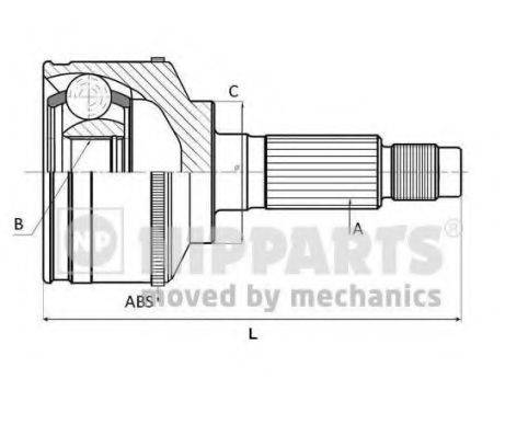 NIPPARTS J2821151 Шарнірний комплект, приводний вал