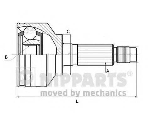 NIPPARTS J2827001 Шарнірний комплект, приводний вал