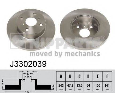 NIPPARTS J3302039 гальмівний диск