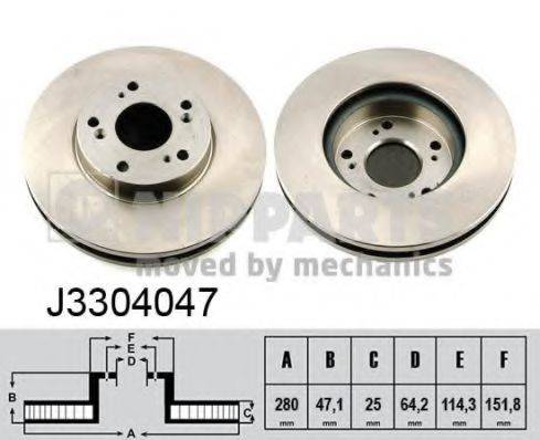 NIPPARTS J3304047 гальмівний диск