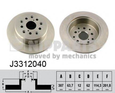 NIPPARTS J3312040 гальмівний диск