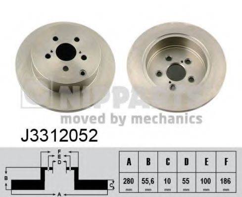 NIPPARTS J3312052 гальмівний диск