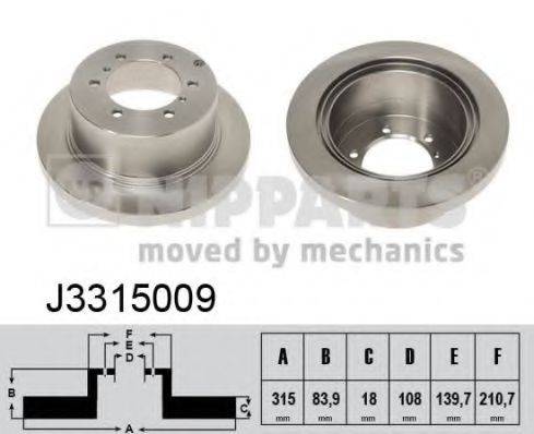 NIPPARTS J3315009 гальмівний диск