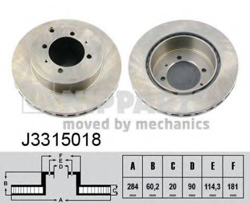 NIPPARTS J3315018 гальмівний диск