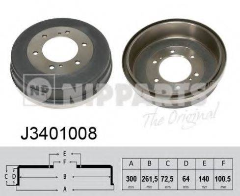 NIPPARTS J3401008 Гальмівний барабан