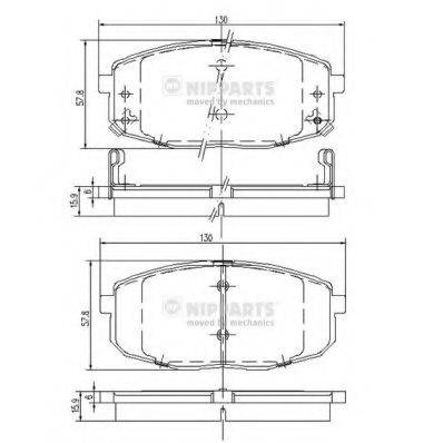 NIPPARTS J3600319 Комплект гальмівних колодок, дискове гальмо