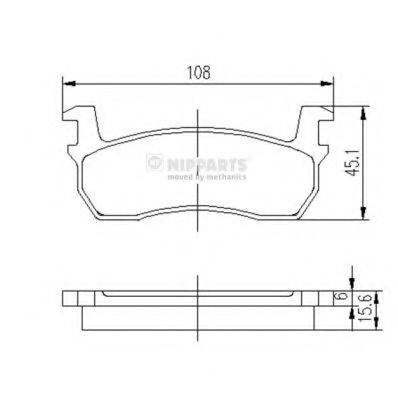 NIPPARTS J3601003 Комплект гальмівних колодок, дискове гальмо