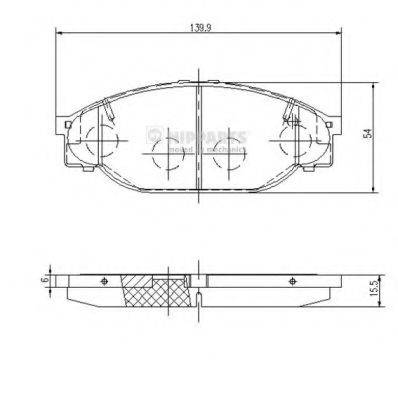 NIPPARTS J3602053 Комплект гальмівних колодок, дискове гальмо