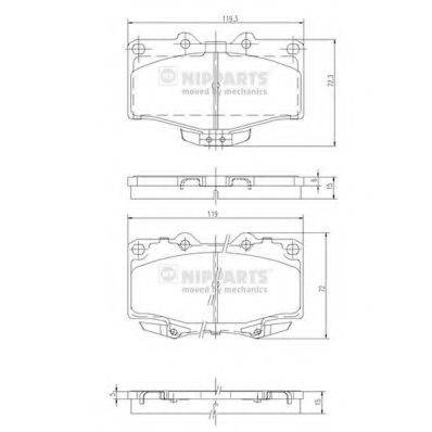 NIPPARTS J3602071 Комплект гальмівних колодок, дискове гальмо