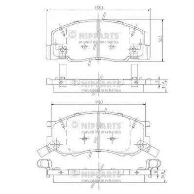 NIPPARTS J3602114 Комплект гальмівних колодок, дискове гальмо