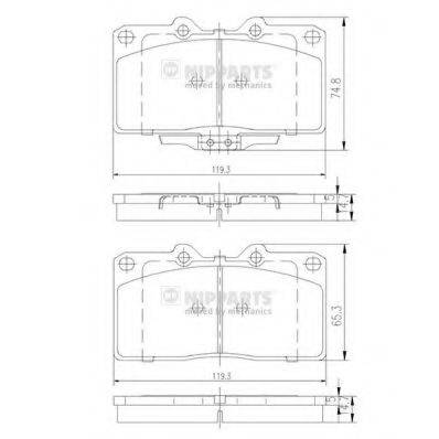 NIPPARTS J3605033 Комплект гальмівних колодок, дискове гальмо