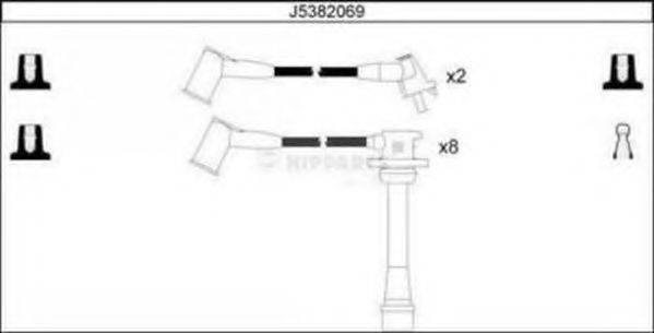 NIPPARTS J5382069 Комплект дротів запалювання