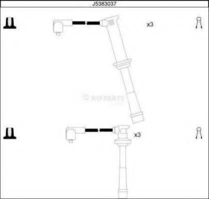 NIPPARTS J5383037 Комплект дротів запалювання