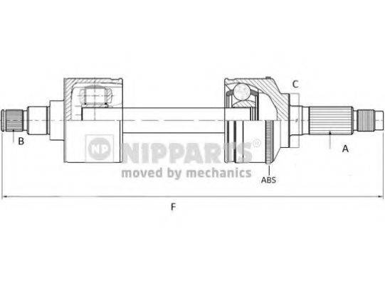 NIPPARTS N2810302 Приводний вал