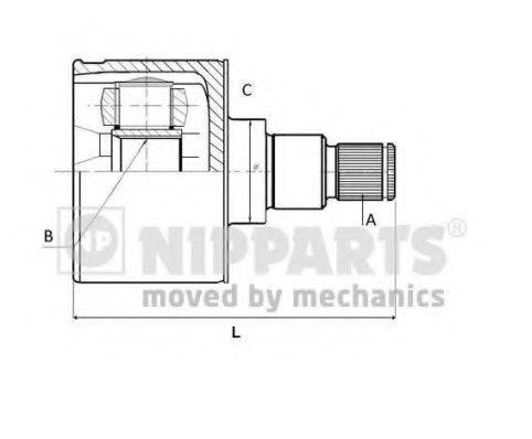 NIPPARTS N2833000 Шарнірний комплект, приводний вал