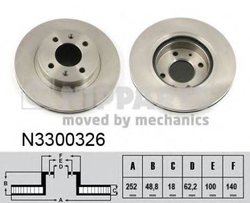 NIPPARTS N3300326 гальмівний диск