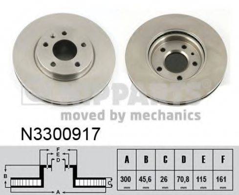 NIPPARTS N3300917 гальмівний диск