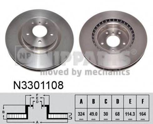 NIPPARTS N3301108 гальмівний диск