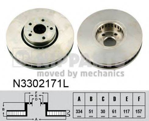 NIPPARTS N3302171L гальмівний диск