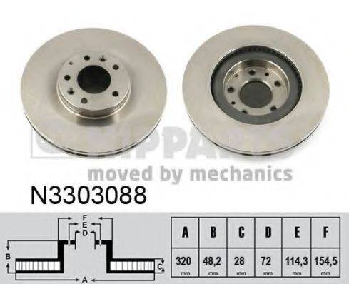 NIPPARTS N3303088 гальмівний диск