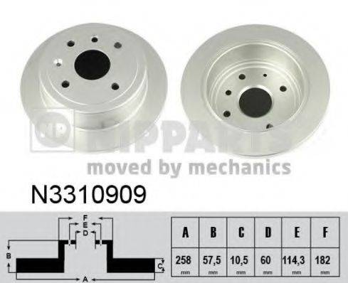 NIPPARTS N3310909 гальмівний диск