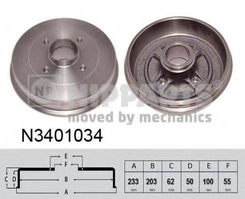 NIPPARTS N3401034 Гальмівний барабан