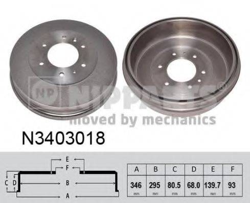 NIPPARTS N3403018 Гальмівний барабан