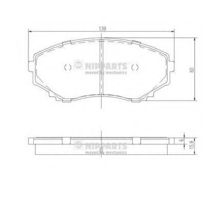 NIPPARTS J3603046 Комплект гальмівних колодок, дискове гальмо