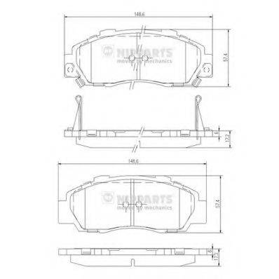 NIPPARTS J3604032 Комплект гальмівних колодок, дискове гальмо