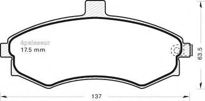 MGA 769 Комплект гальмівних колодок, дискове гальмо