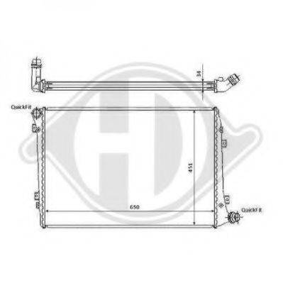 DIEDERICHS 8221412 Радіатор, охолодження двигуна