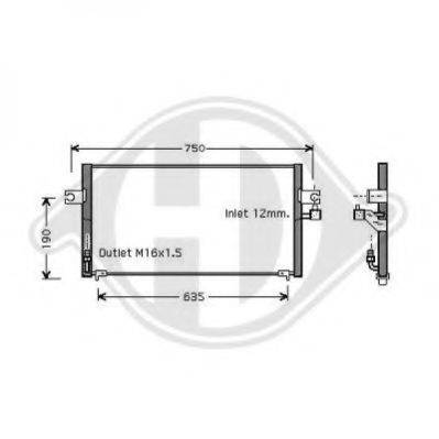 DIEDERICHS 8601506 Конденсатор, кондиціонер