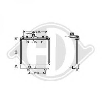 DIEDERICHS 8643585 Радіатор, охолодження двигуна