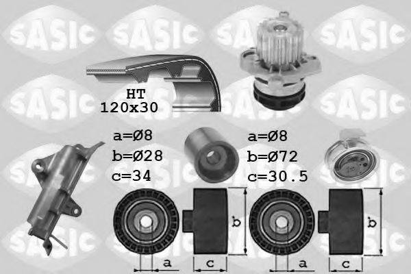 SASIC 3906027 Водяний насос + комплект зубчастого ременя