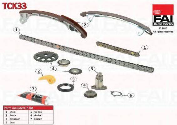 FAI AUTOPARTS TCK33 Комплект мети приводу розподільного валу