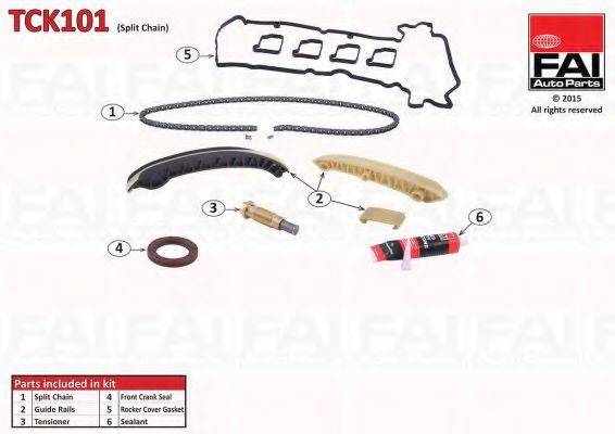 FAI AUTOPARTS TCK101 Комплект мети приводу розподільного валу