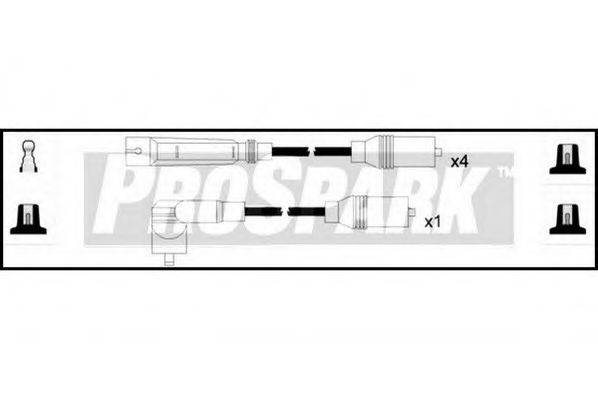 STANDARD OES1267 Комплект дротів запалювання