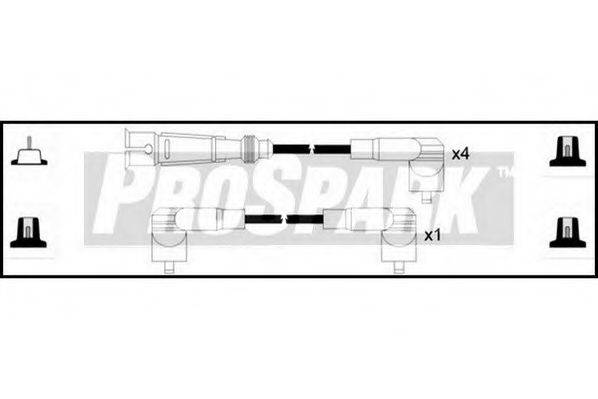 STANDARD OES231 Комплект дротів запалювання