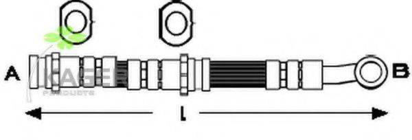 KAGER 380472 Гальмівний шланг