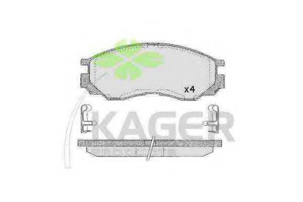 KAGER 350494 Комплект гальмівних колодок, дискове гальмо